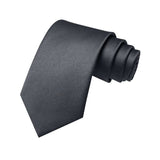 lasanderss.store Gris cravate couleur unie 8cm pour hommes