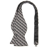 lasanderss.store Gris Cravate Nœud papillon ajustable pour hommes