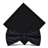 lasanderss.store Gris-F Nœud Papillon Et Pochette En Laine Pour Homme