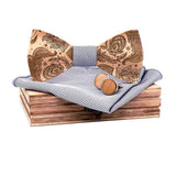 lasanderss.store Gris Nœud papillon 3D en bois