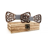 lasanderss.store Gris Nœud papillon en bois Père et Fils