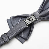 lasanderss.store Gris Nœud papillon Gris double couche pour hommes