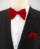 lasanderss.store Gros nœud papillon Velours et pochette pour hommes