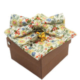 lasanderss.store Jaune-C Nœud papillon Jaune en coton avec broche et pochette