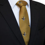 lasanderss.store Jaune Cravate en soie classique pour homme