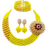 lasanderss.store Jaune Ensembles de bijoux perles