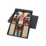 lasanderss.store Kaki Bretelles en cuir pour hommes