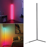 lasanderss.store lampe d'angle Noir / RGB lampe d'ambiance sur pied moderne Lampe colorée variable d'angle