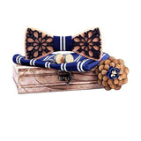 lasanderss.store Marine Ensemble Nœud Papillon En Patchwork Broche Pochette Boutons Pour Hommes