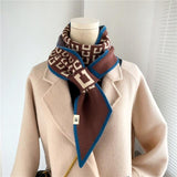 lasanderss.store Marron / 132x12cm Écharpe Cachemire pour Femmes