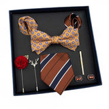 lasanderss.store Marron Coffret cravate de grande occasion pour homme
