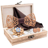 lasanderss.store Marron Coffret nœud papillon 4 Pcs