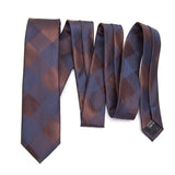 lasanderss.store Marron Cravates Slim classiques marron pour homme