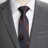 lasanderss.store Marron Cravates Slim classiques marron pour homme