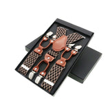 lasanderss.store Marron/Kaki Bretelles en cuir pour hommes