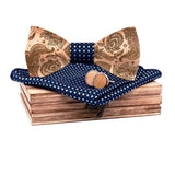 lasanderss.store Marron Nœud papillon 3D en bois