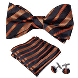 lasanderss.store Marron Nœud papillon en soie pour homme