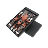 lasanderss.store Marron/Noir Bretelles en cuir pour hommes