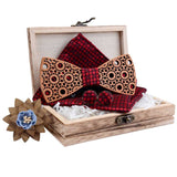 lasanderss.store Model 1 Nœud papillon design creux en bois pour hommes