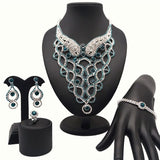 lasanderss.store Model-10 Ensemble de Collier-Boucles d’oreilles Bague Bracelet pour femme