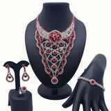 lasanderss.store Model-11 Ensemble de Collier-Boucles d’oreilles Bague Bracelet pour femme