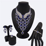 lasanderss.store Model-12 Ensemble de Collier-Boucles d’oreilles Bague Bracelet pour femme