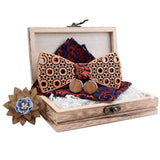 lasanderss.store Model 4 Nœud papillon design creux en bois pour hommes