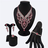 lasanderss.store Model-5 Ensemble de Collier-Boucles d’oreilles Bague Bracelet pour femme