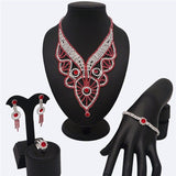 lasanderss.store Model-6 Ensemble de Collier-Boucles d’oreilles Bague Bracelet pour femme