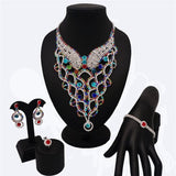 lasanderss.store Model-8 Ensemble de Collier-Boucles d’oreilles Bague Bracelet pour femme