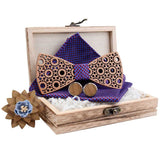 lasanderss.store Model Nœud papillon design creux en bois pour hommes