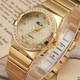 lasanderss.store Montre femme Montre Femme dorée à strass fashion