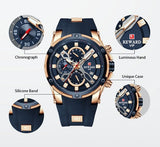 lasanderss.store Montre grand cadran homme bracelet en Silicone
