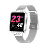 lasanderss.store montre intelligente Argent Montre intelligente carre pour Android IOS