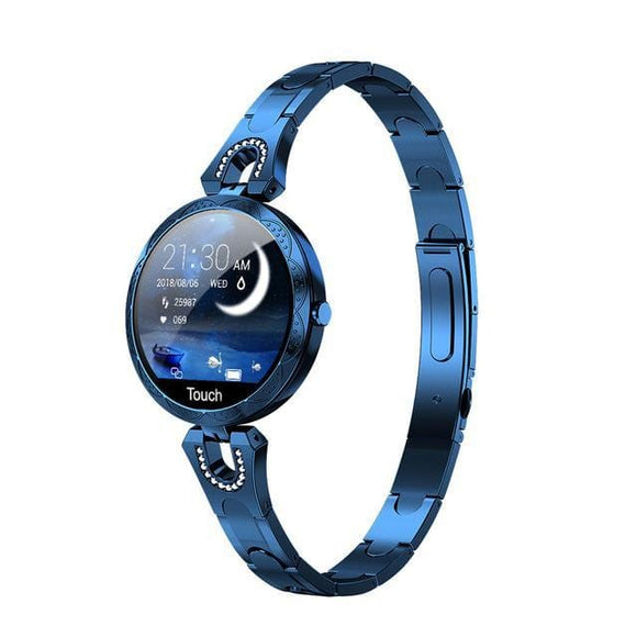 lasanderss.store montre intelligente Bleu Montre élégant connectée pour femmes