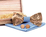 lasanderss.store Nœud papillon 3D en bois