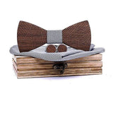 Noeud papillon en bois rayé