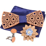 lasanderss.store Nœud papillon design creux en bois pour hommes