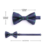 lasanderss.store Nœud papillon en soie et pochette carré pour homme