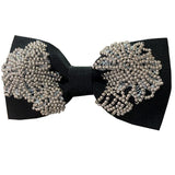 lasanderss.store Nœud papillon perle Blanc Nœud papillon perle de cristal