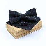 lasanderss.store Nœud Papillon pochette et Bouton de Manchette