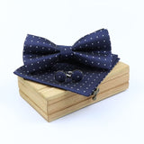 lasanderss.store Nœud Papillon pochette et une paire de bouton manchette