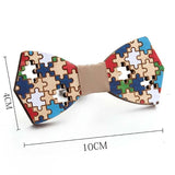 lasanderss.store Nœud papillon style puzzle en bois pour hommes