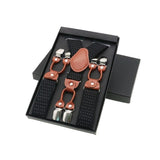 lasanderss.store Noir-A Bretelles en cuir pour hommes