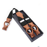 lasanderss.store Noir bretelles en cuir élastiques larges pour hommes