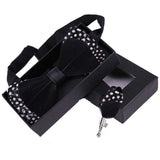 lasanderss.store Noir Broche Nœud papillon en plume