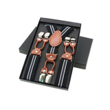 lasanderss.store Noir-C Bretelles en cuir pour hommes