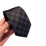 lasanderss.store Noir Cravate Classique en soie pour homme