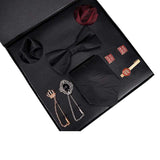 lasanderss.store Noir Cravate Luxueux Avec boite cadeau pour Homme