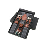 lasanderss.store Noir-D Bretelles en cuir pour hommes